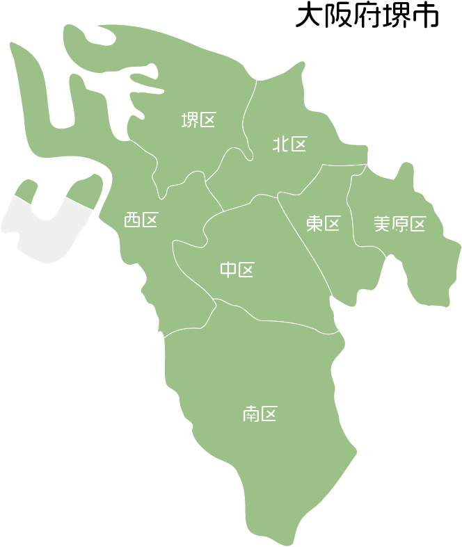 大阪市堺市の地図